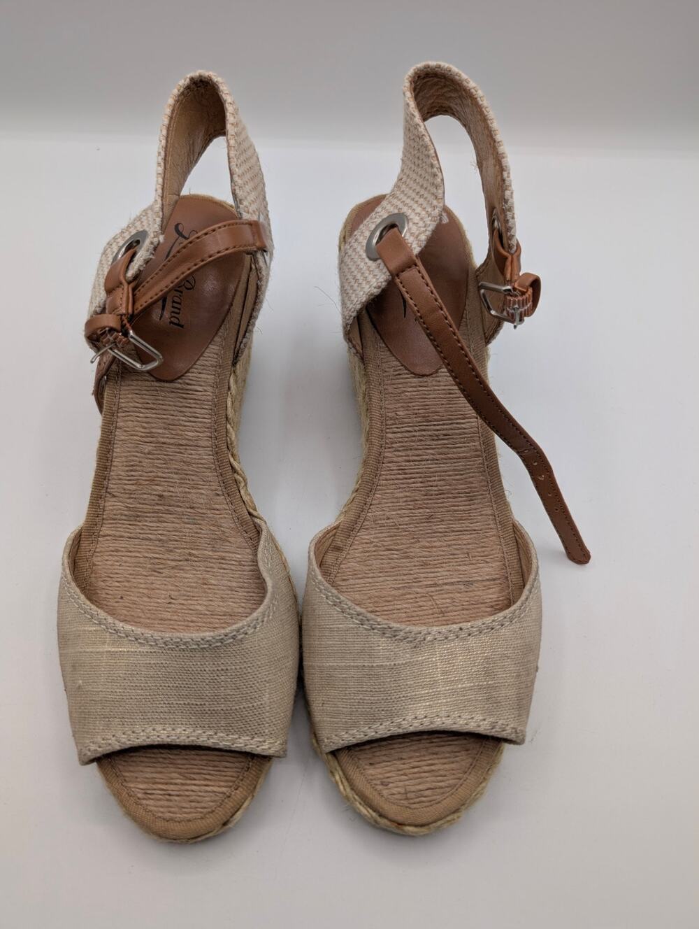 Lucky Brand Kyndra peep-toe espridrille wedges size 8M (38)